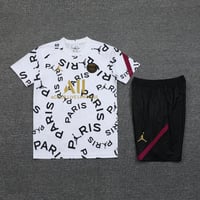 Image 3 of PSG Training Short Set / Kit Paris (White &amp; Black)