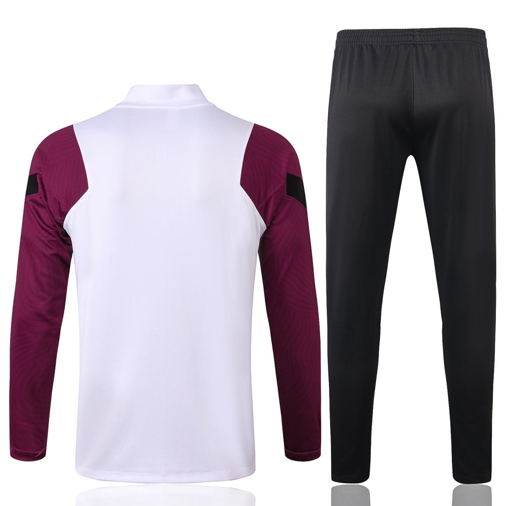 PSG x Jordan Zip Tracksuit (White/Purple) | Certi Kits