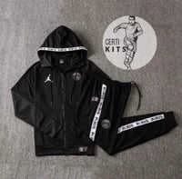 Image 3 of PSG x Jordan Hooded Tracksuit (Black & White)
