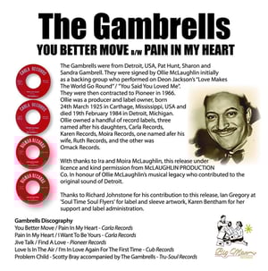 Image of The Gambrells - You Better Move / Pain In My Heart