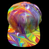 RAINBOW SWIRL TIE DYE FLATBRIM SNAPBACK HAT