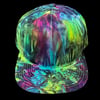 BLACK JEWEL SWIRL TIE DYE FLATBRIM SNAPBACK HAT