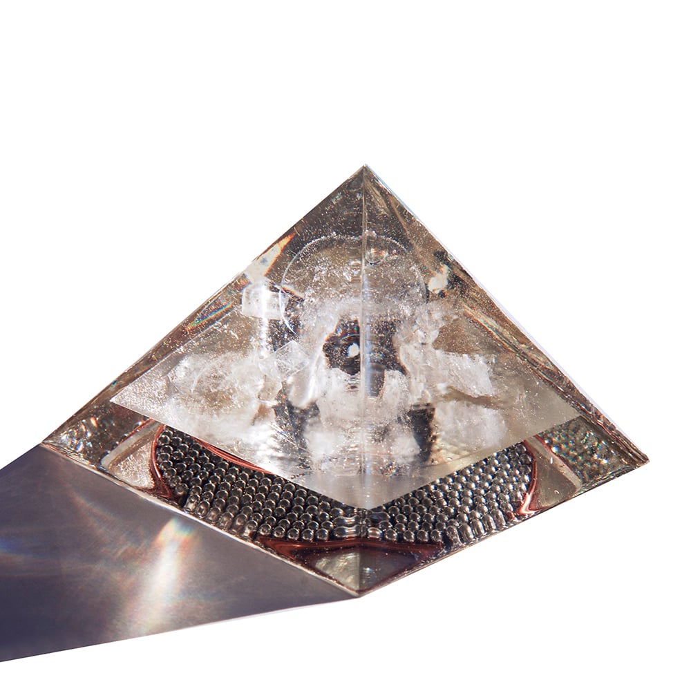 Image of Large:  Lemurian Sphere Crystal/Optical Calcite/Brazilian Quartz/SL - 15