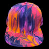 ORANGE SWIRL TIE DYE FLATBRIM SNAPBACK HAT