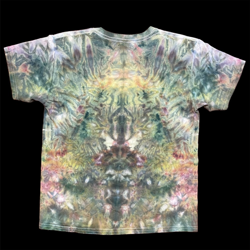 MOSS SCRUNCH TIE DYE YOUTH TEE SIZE MEDIUM