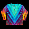 MINT RAINBOW DRIPPY V TIE DYE LONG SLEEVE YOUTH TEE SIZE SMALL