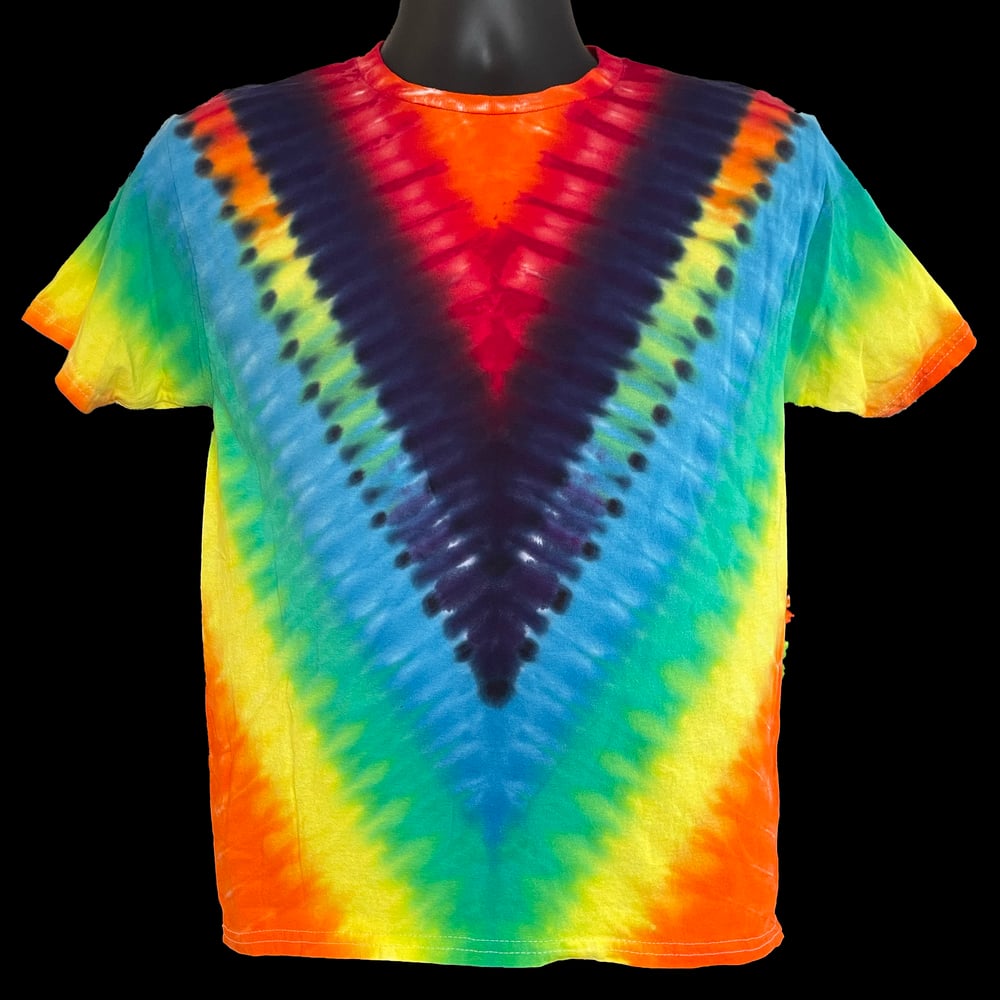 RAINBOW LIQUID V TIE DYE YOUTH TEE SIZE LARGE