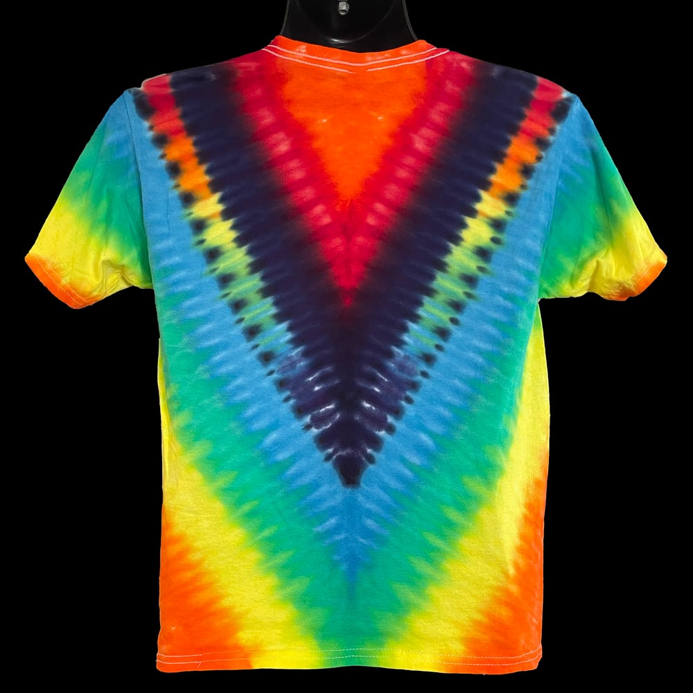 RAINBOW LIQUID V TIE DYE YOUTH TEE SIZE LARGE