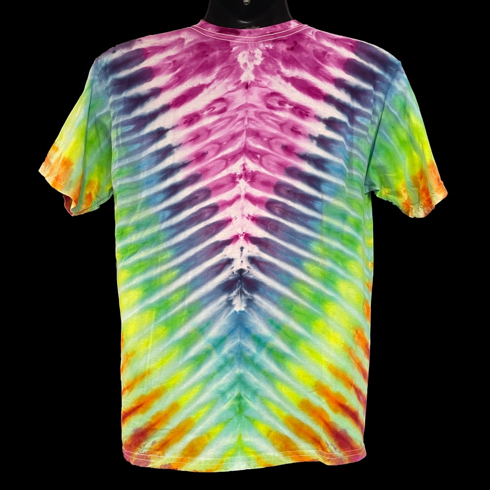 PINK RAINBOW DRIPPY V TIE DYE YOUTH TEE SIZE XL