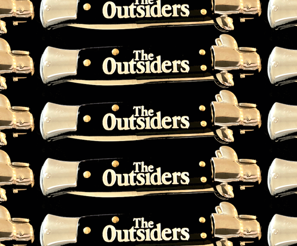 Image of The Outsiders "Stay Gold" 9-Inch Switchblade Stiletto Knife.