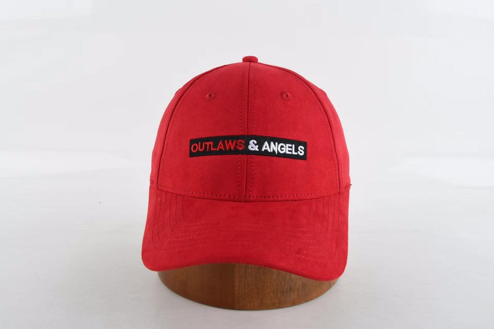 Image of red suede