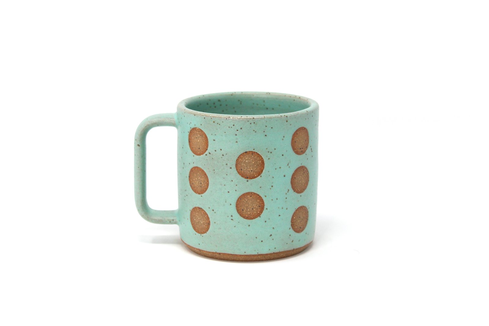Polka Dot Mug - Seafoam, Speckled Clay | AllenPottery