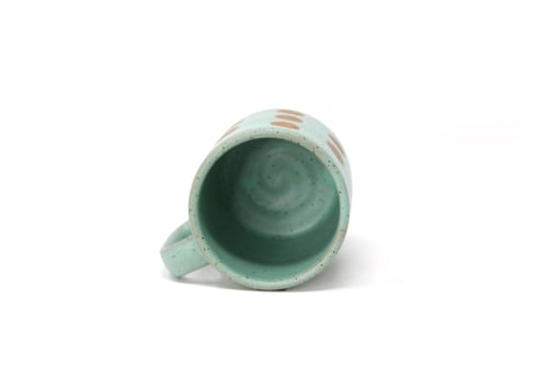 Image of Polka Dot Mug - Seafoam, Speckled Clay