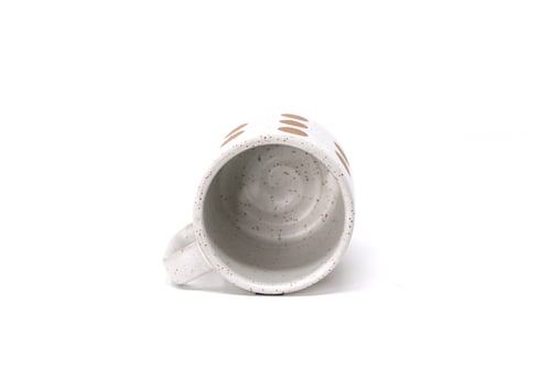 Image of Polka Dot Mug - Alabaster, Speckled Clay