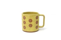 Image 1 of Polka Dot Mug - Lemon Creme, Speckled Clay