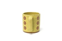 Image 2 of Polka Dot Mug - Lemon Creme, Speckled Clay