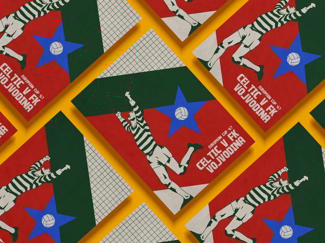 Image of Celtic v FK Vojvodina 1967 European Cup Run Poster