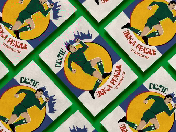 Image of Celtic v Dukla Prague 1967 European Cup Run Poster