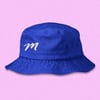 Embroidered Bucket Hat (Blue)
