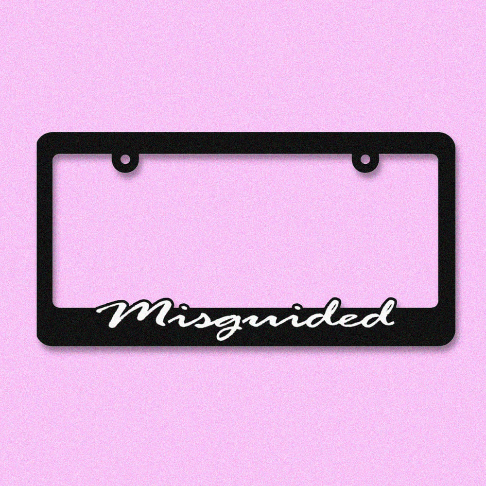 Misguided License Plate Frame