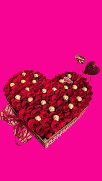 Red Heart Chocolate Roses