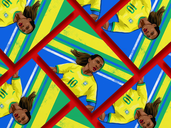 Image of Brazil's Marta Poster
