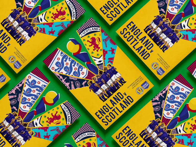 Image of France '19 - Official Scotland NT Poster - England v Scotland