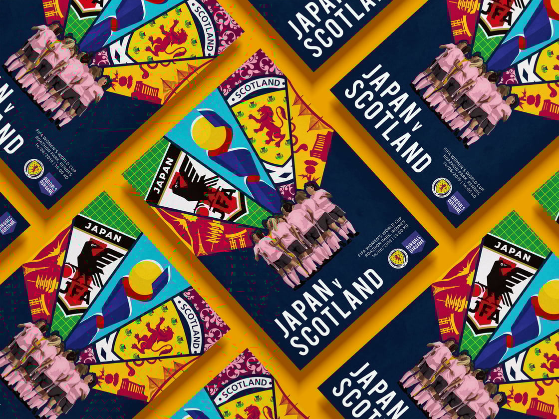 Image of France '19 - Official Scotland NT Poster - Japan v Scotland