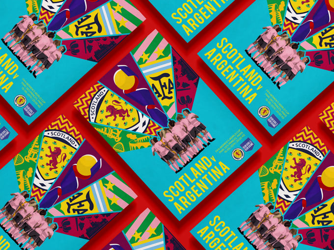 Image of France '19 - Official Scotland NT Poster - Scotland v Argentina