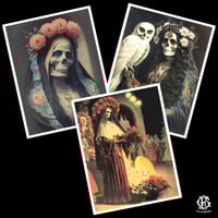 Image 1 of 8.5X11 VINTAGE SANTA MUERTE PRINTS
