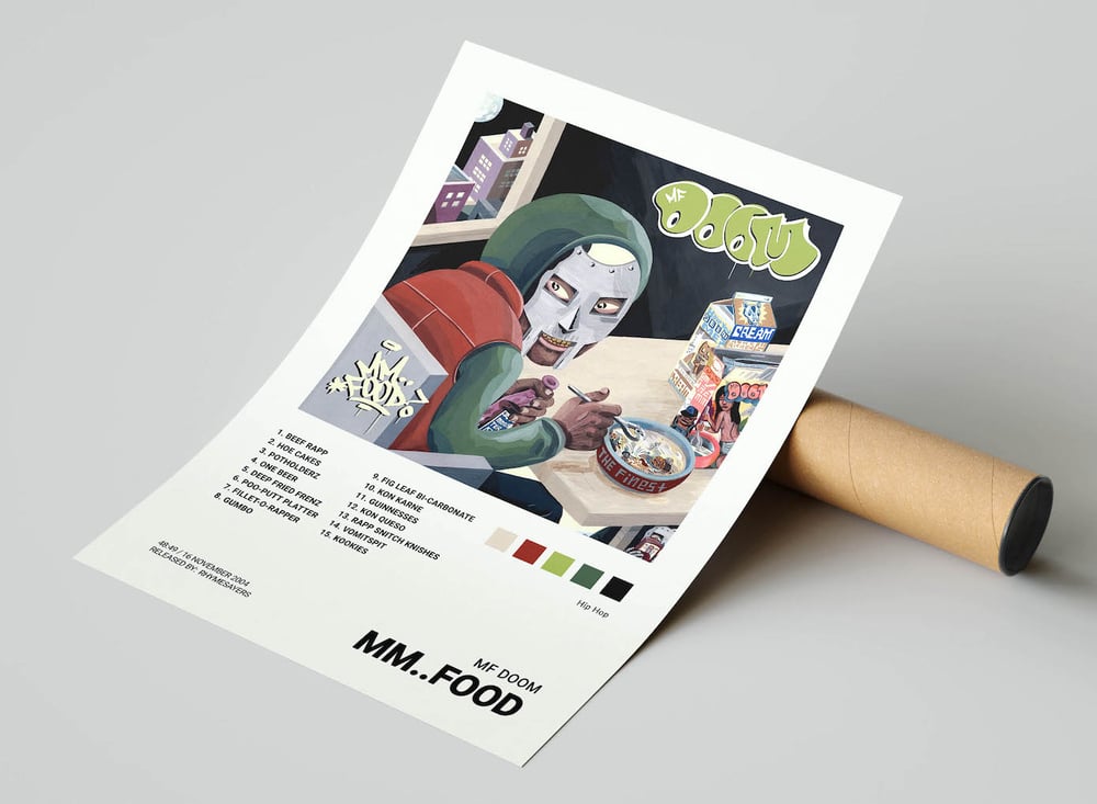 MF Doom - Mm..Food Album Cover Poster