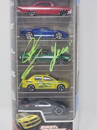 Image 2 of HOT WHEELS "Fast and Furious" 5-pack  -- AUTOGRAPHED 