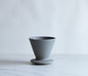 Coffee pour over set with carafe, glazed in Gray