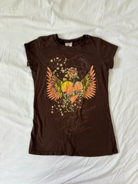 Image 1 of 2000s brown t shirt // S