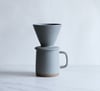 Coffee pour over set, glazed in Gray