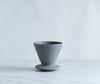 Coffee pour over set, glazed in Gray