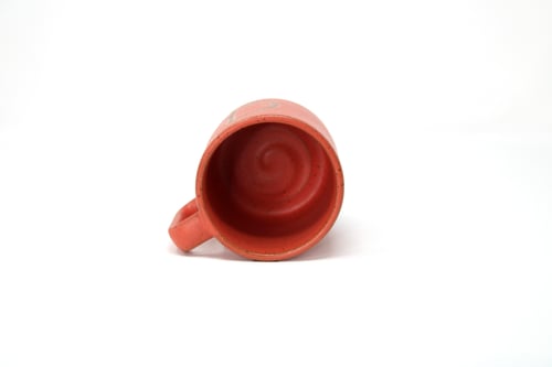 Image of Peace Mug - Coral, Speckled Clay