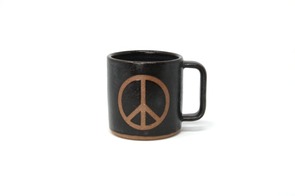 Image of Peace Mug - Charcoal, Speckled Clay
