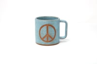 Image 1 of Peace Mug - Sky Blue, Speckled Clay