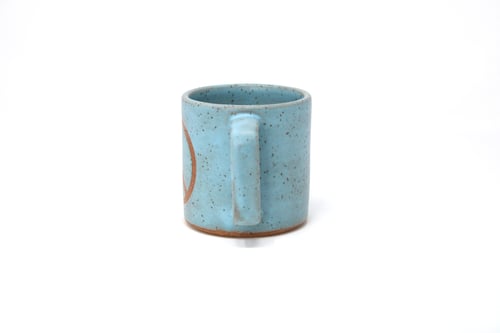 Image of Peace Mug - Sky Blue, Speckled Clay