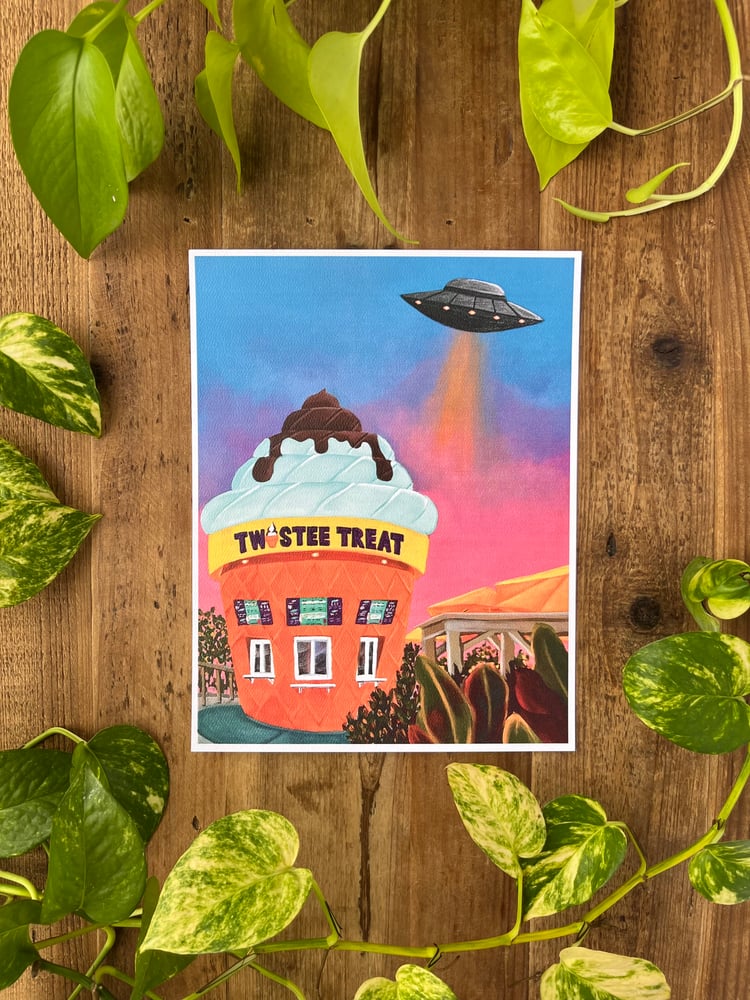 Image of “Twistee Treat UFO” Print