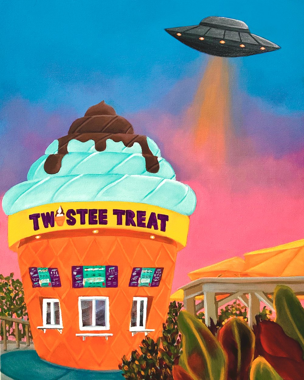 Image of “Twistee Treat UFO” Print