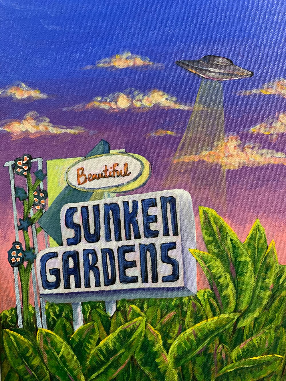 Image of “Sunken Gardens UFO Sighting” Print