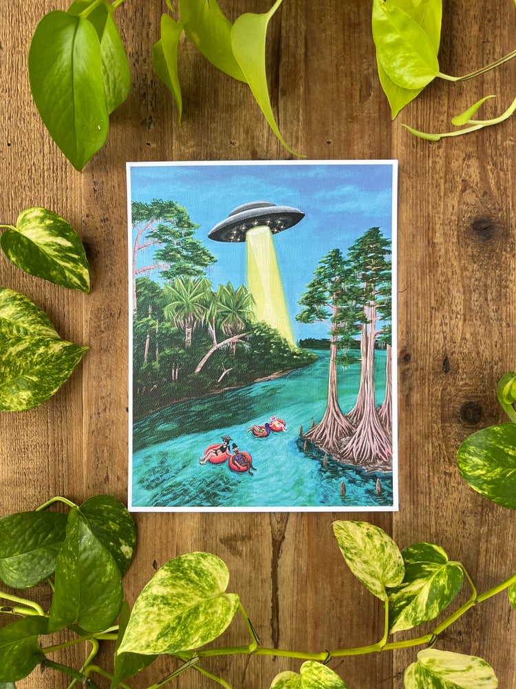 Image of “Rainbow River UFO” Print