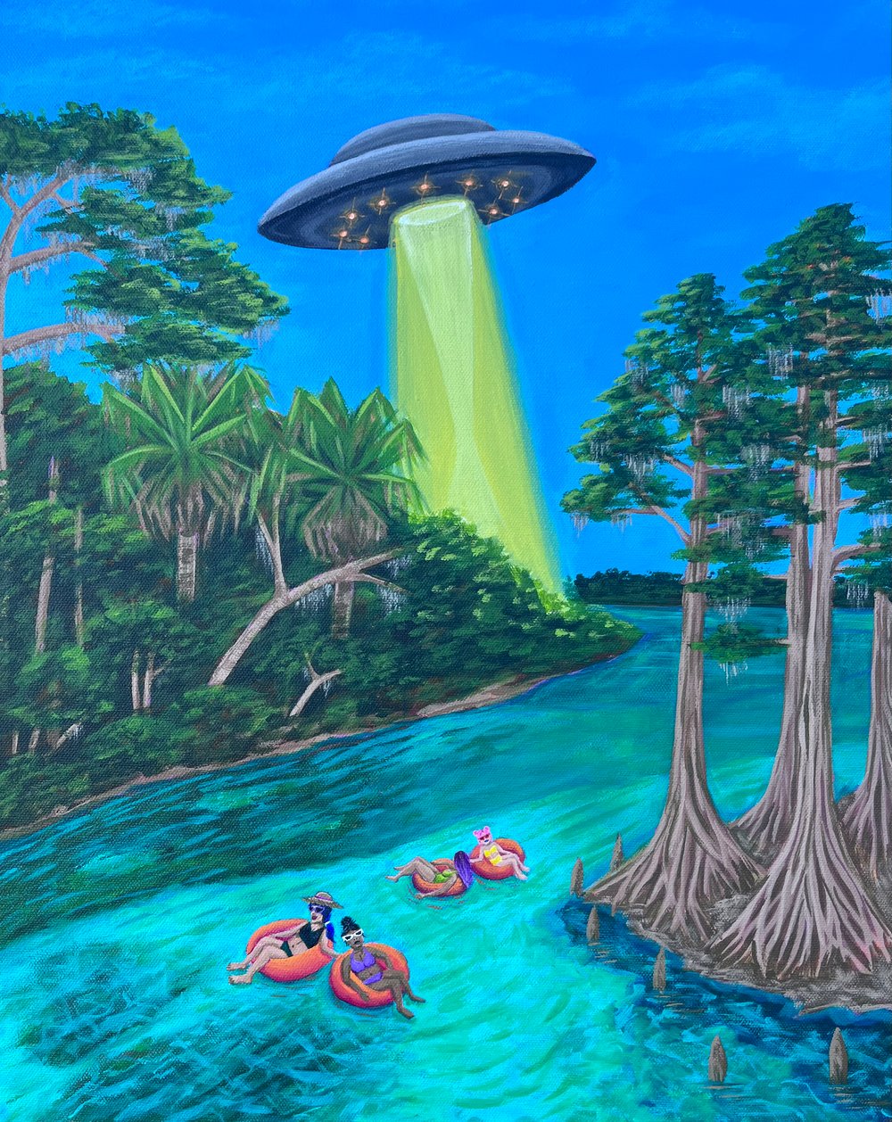 Image of “Rainbow River UFO” Print