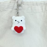 Image 2 of Keyring - Teddy bear with heart