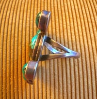Image 4 of Vintage 7 stone turquoise cluster ring 