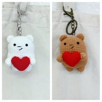 Image 1 of Keyring - Teddy bear with heart