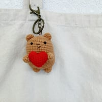 Image 3 of Keyring - Teddy bear with heart