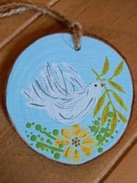 Image 2 of Dove on wood slice